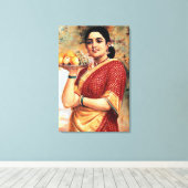 Toile Lady with Fruits Art Imprimer (Insitu (Plancher de Bois))