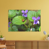 Toile Ladybug sur les fleurs de violet doux (Insitu(Salon))