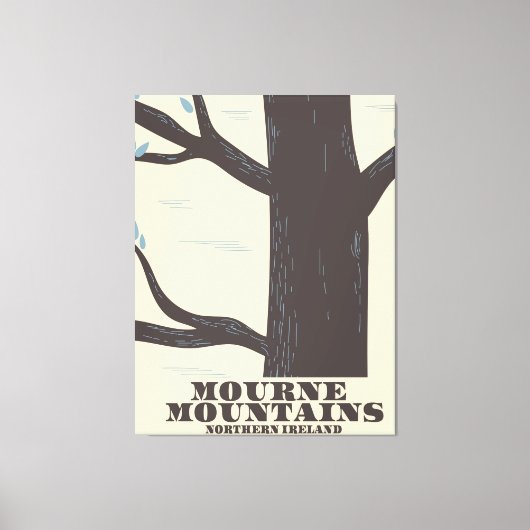 Toile l'affiche de voyage des montagnes de mourne (Recto)