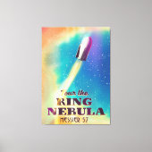 Toile L'affiche de voyage spatial de la Nebula anneaux ( (Recto)