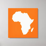 Toile L'Afrique Audacieuse de la Tangerine<br><div class="desc">Plan de l'Afrique en blanc avec des couleurs contrastées dans la palette "Safari" d'Emporio Moffa inspirée par l'audacieuse aventure et la nature sauvage du continent.</div>