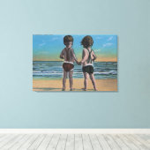 Toile Laguna Beach, FL - Salutations de la scène avec le (Insitu (Plancher de Bois))