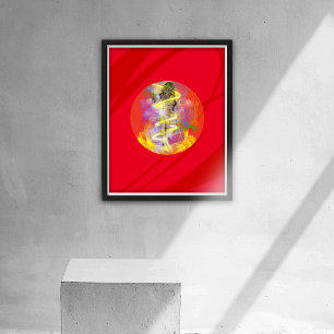 Toile Laid Back Lady (BG rouge)
