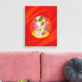 Toile Laid Back Lady (BG rouge) (Insitu(Salon))