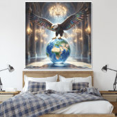 Toile L'Aigle a atterri III (Insitu(Chambre))