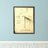 Toile L'aile de Léonard de Vinci sur la machine volante (Insitu (Plancher de Bois))