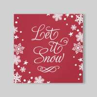 Laisser la neige Rouge hiver Typographie de la nei