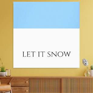 Toile LAISSER TOMBER LA NEIGE Amusant Bloc de Couleurs C