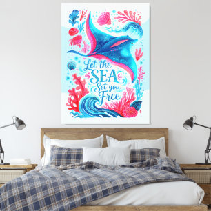 Toile Laissez la mer vous libérer