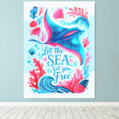 Toile Laissez la mer vous libérer (Insitu (Plancher de Bois))