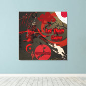 Toile Laissez-Les Venir, Japonais Samurai Warrior (Insitu (Plancher de Bois))