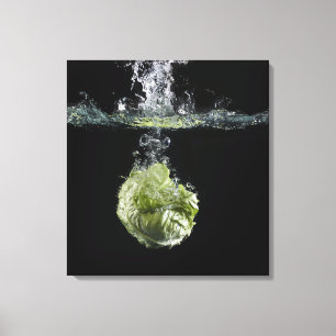 Toile Laitue éclaboussant dans l'eau