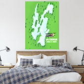 Toile Lake Champlain USA Carte du Canada (Insitu(Chambre))