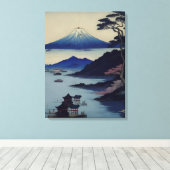 Toile Lake, Pine and Mountain - Japan (Insitu (Plancher de Bois))