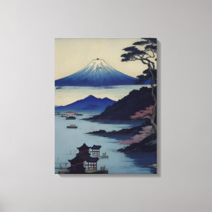 Toile Lake, Pine and Mountain - Japan