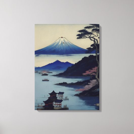 Toile Lake, Pine and Mountain - Japan (Recto)