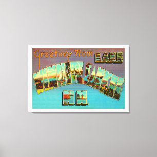 Toile Lake Winnipesaukee New Hampshire Travel Souvenir