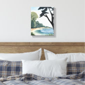 Toile Lakeside Shore | Peinture paysage aquarelle (Insitu(Chambre))