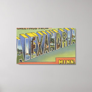 Toile L'Alexandrie, Minnesota - grandes scènes de lettr