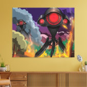 Toile L'Alien de science-fiction attaque à trépied ! (Insitu(Salon))