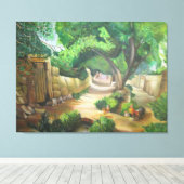 Toile L'allée dorée des souvenirs (Insitu (Plancher de Bois))