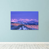 Toile L'alpenglow frappe les sommets du Glacier (Insitu (Plancher de Bois))