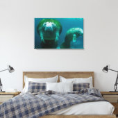 Toile Lamantin mère avec son veau à Crystal River (Insitu(Chambre))