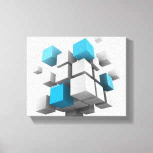 Toile l'amas flottant de cubes de SlipperyJoe varie en t