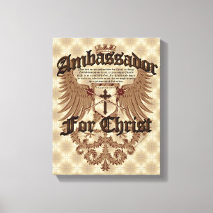 Toile L'Ambassadeur For le Christ, vers de bible de