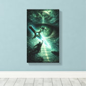 Toile Lame contre le Cosmos (Insitu (Plancher de Bois))