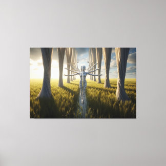 Toile L'Âme divisée dans la récolte infinie