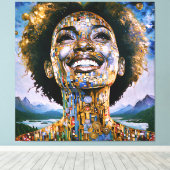 Toile "L'âme d'or, le ciel infini" (Insitu (Plancher de Bois))