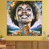 Toile "L'âme d'or, le ciel infini" (Insitu(Salon))