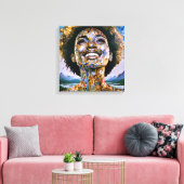 Toile "L'âme d'or, le ciel infini" (Insitu(Salon))