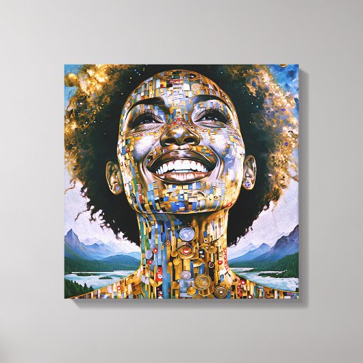 Toile "L'âme d'or, le ciel infini" (Recto)