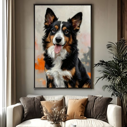 Toile L'âme heureuse de votre chien