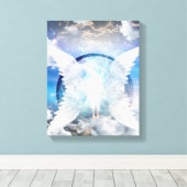 Toile L'âme humaine entre les ailes d'anges (Insitu (Plancher de Bois))