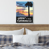 Toile Lamentations 3:22-23 Sunset Photo Canvas (Insitu(Chambre))