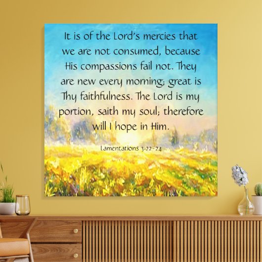 Toile Lamentations 3:22-24 (Insitu(Salon))