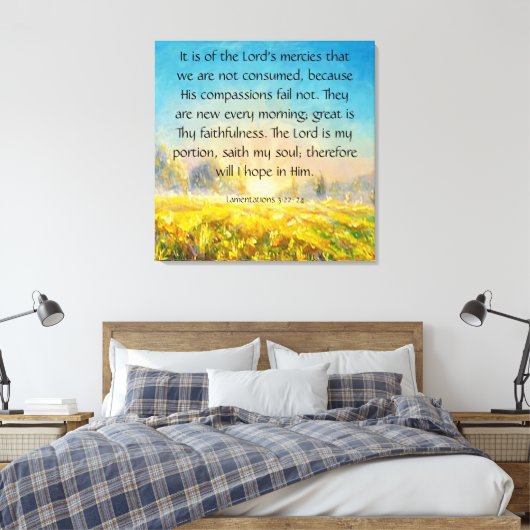 Toile Lamentations 3:22-24 (Insitu(Chambre))