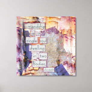 Toile L'amitié est une âme unique Art