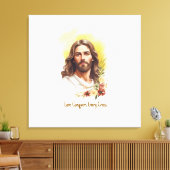 Toile L'amour conquiert chaque croix - Jésus (Insitu(Salon))