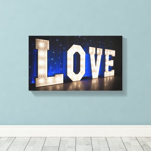 Toile L'amour dans les lumières (Insitu (Plancher de Bois))