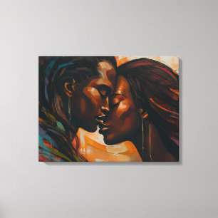 Toile L'amour dans les nuances des amants Abstraits Brow