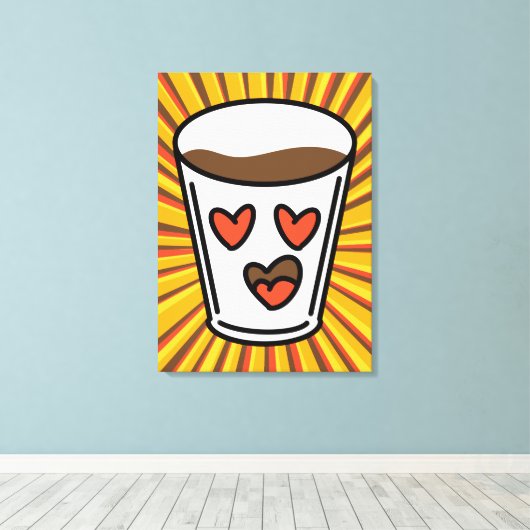 Toile L'amour dans une coupe (Insitu (Plancher de Bois))