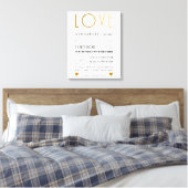 Toile L'amour de la typographie est patient, genre Bible (Insitu(Chambre))