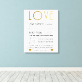 Toile L'amour de la typographie est patient, genre Bible (Insitu (Plancher de Bois))