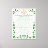 Toile L'amour des mères irlandaises est une bénédiction (Recto)