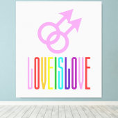 Toile L'amour est amour relation gay LGBT Couleurs arc-e (Insitu (Plancher de Bois))