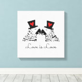 Toile L'amour est l'amour Perroquets gays (Insitu (Plancher de Bois))